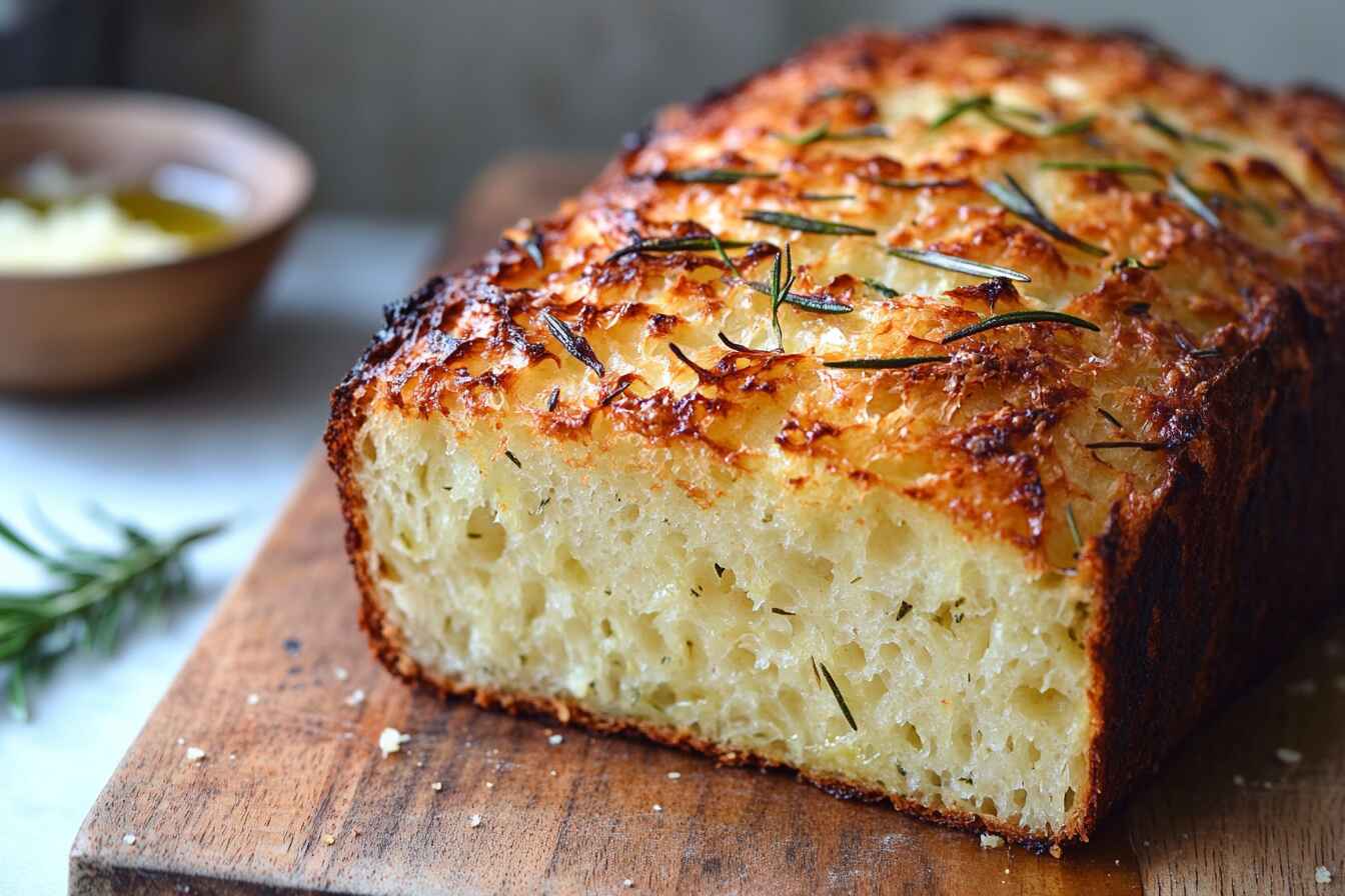 Freshly Baked Rosemary Parmesan Bread