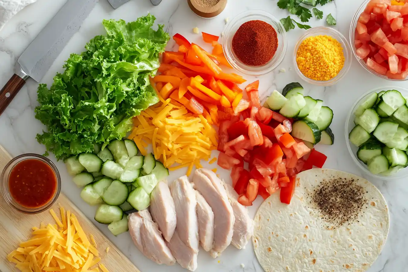 Grilled Chicken Wrap Ingredients