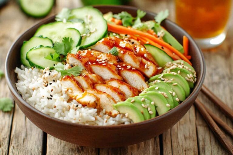 Perfect Teriyaki Chicken Asian Bowl