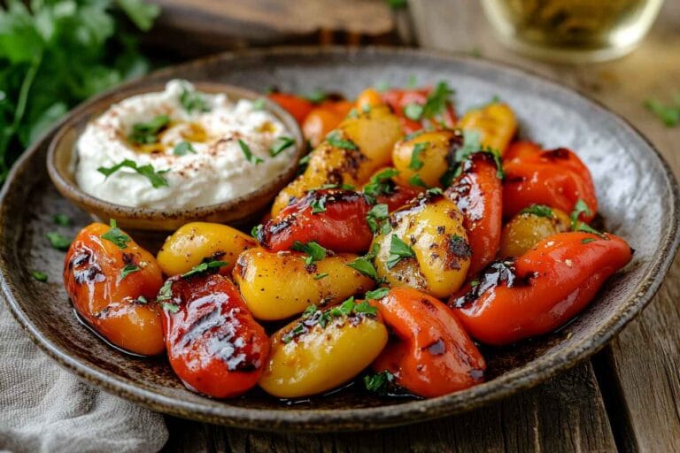 Plated Mini Sweet Peppers
