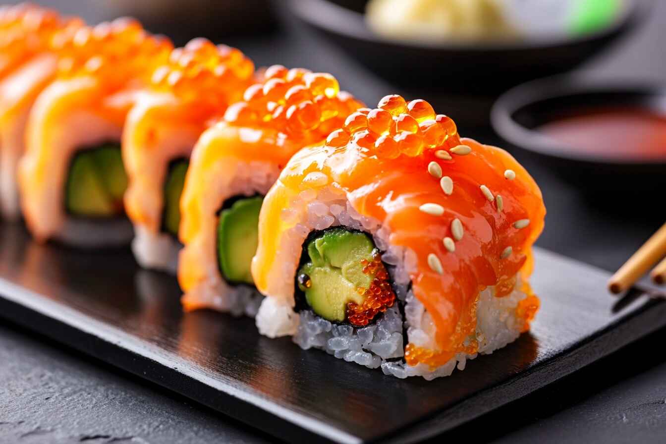 Dragon Roll Sushi Plated