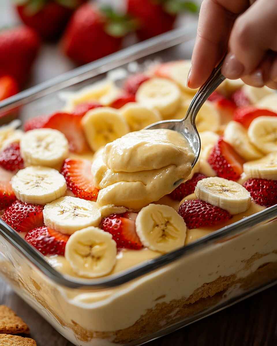 Layering Strawberry Banana Pudding Layering Strawberry Banana Pudding