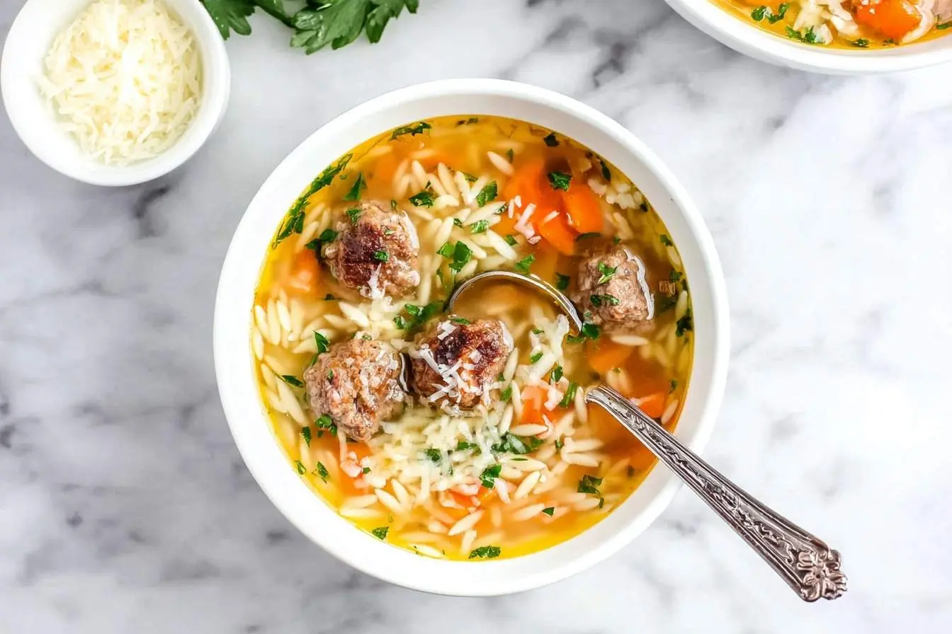 Meatball Orzo Soup